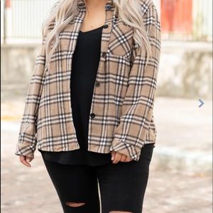 Brown Plaid Shacket